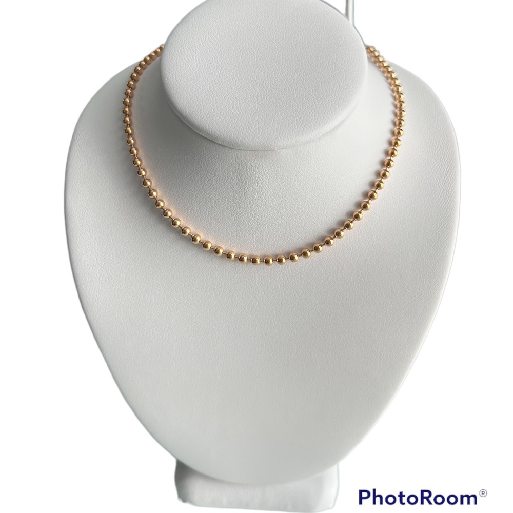Maison Irem Silver and gold neck chain choker ball chain